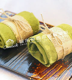 抹茶毛巾卷